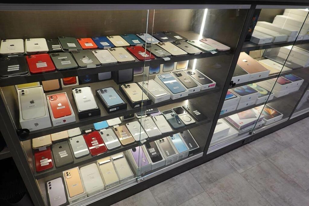 二手機iPhone展示櫃|青蘋果3C門市